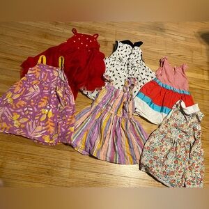 Girl 3T Sleeveless Dress Lot Carter’s Old Navy Baby Gap Floral Stripes Summer